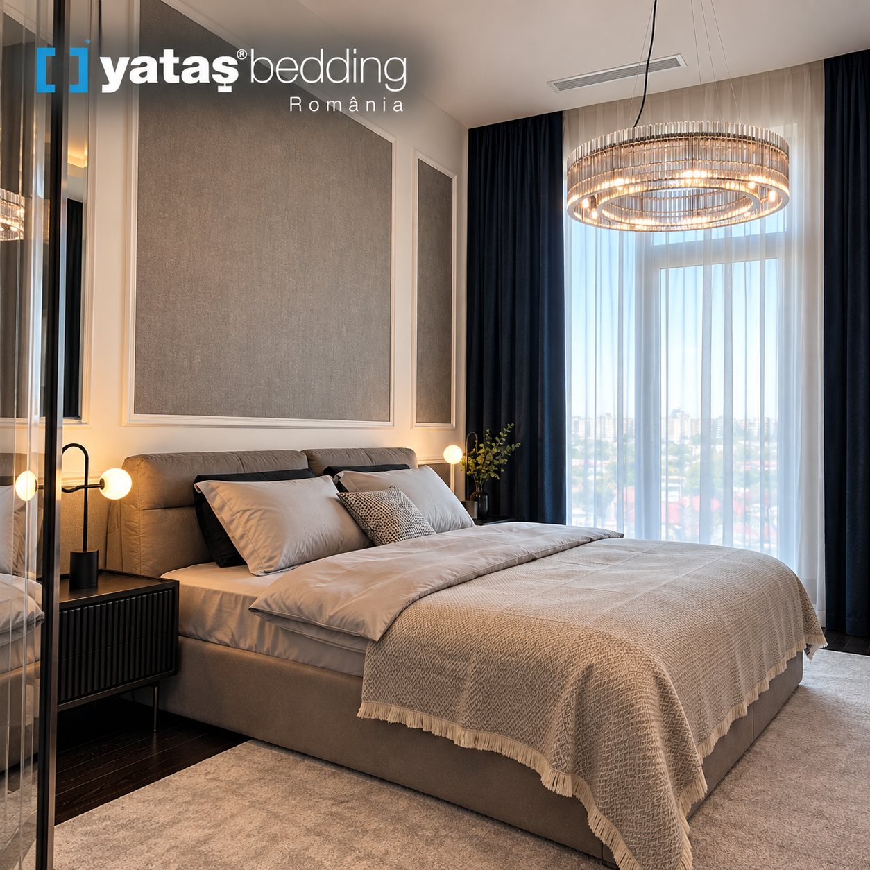 Penthouse amenajat complet – Dormitor