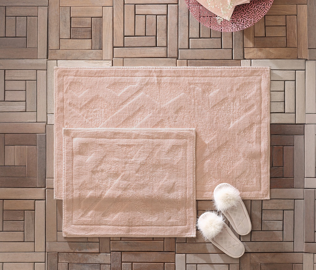 SET COVOARE BAIE - MILO (50X60 CM + 60X100 CM) - ROZ PUDRAT
