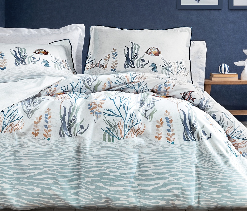 SET LENJERIE PAT - ETRO, DIMENSIUNE QUEEN - ALBASTRU