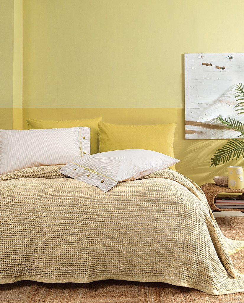 SET LENJERIE PAT - LINY STRIPED, DIMENSIUNE QUEEN - BEJ
