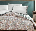 SET LENJERIE PAT - OLIVA RANFORCE, DIMENSIUNE QUEEN - TERRACOTA