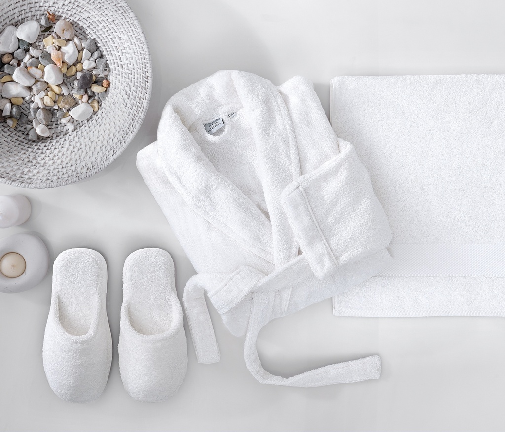 Set halat de baie Essentials (S/M) – Ecru