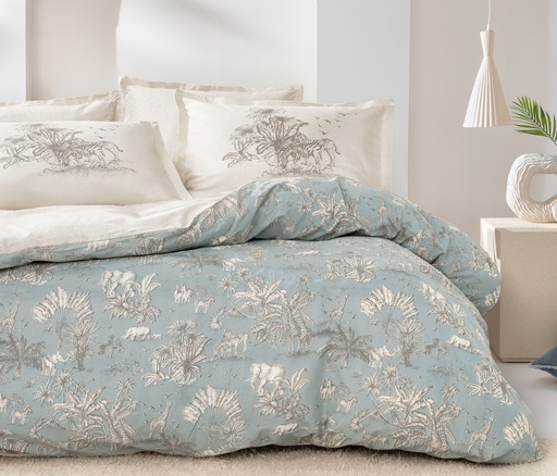 [50503000008348] Set lenjerie pat Aster Sateen Single – Verde salvie