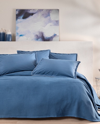 [50503000008386] SET LENJERIE PAT DIN BUMBAC - LIYA, DIMNESIUNE SINGLE - INDIGO