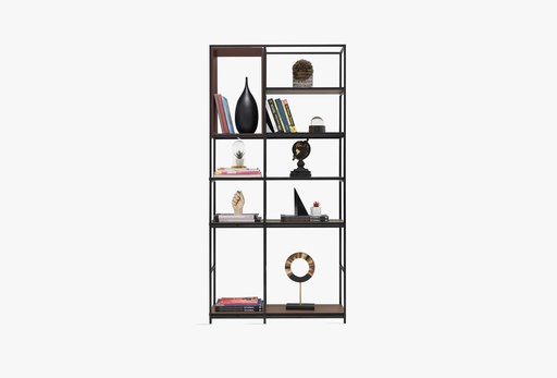 [55556000000098] Bibliotecă Hampton cu raft burgundy